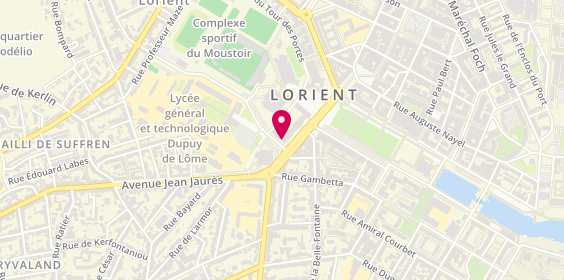 Plan de Agence de Lorient Merville, 1 Rue Jean le Coutaller, 56100 Lorient