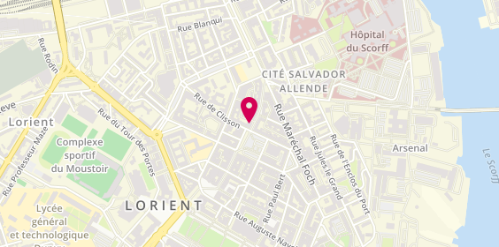 Plan de LCL Banque et assurance, 1 place Alsace Lorraine, 56100 Lorient