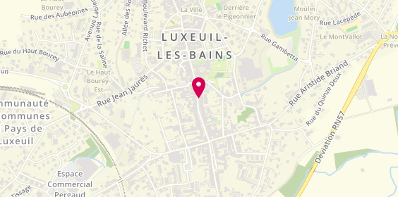 Plan de BNP Paribas - Luxeuil Les Bains, 16 Rue Jules Jeanneney, 70300 Luxeuil-les-Bains