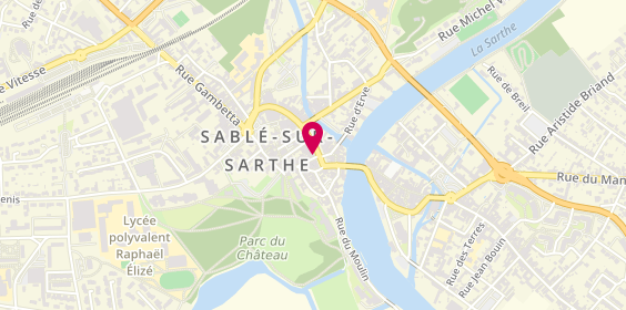 Plan de BNP Paribas - Sable Sur Sarthe, 32 place Raphaël Elize, 72300 Sablé-sur-Sarthe