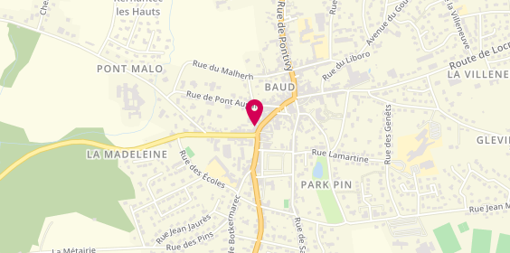 Plan de Banque Populaire Grand Ouest, 14 Rue de la Mairie, 56150 Baud