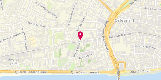 Plan de Orléans Madeleine, 14 Rue du Faubourg Madeleine, 45000 Orléans