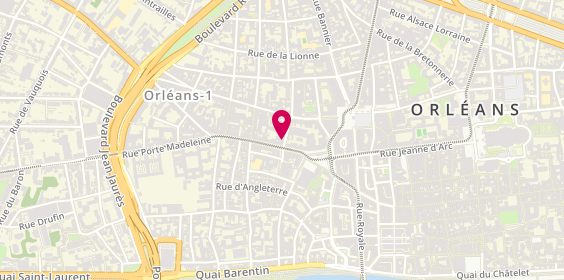 Plan de Orleans Carmes, 14 Rue des Carmes, 45000 Orléans