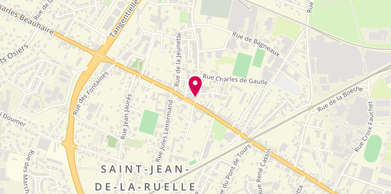Plan de BNP Paribas - Saint Jean de la Ruelle, 1 Rue de l'Abbe de l'Epée, 45150 Saint-Jean-de-la-Ruelle