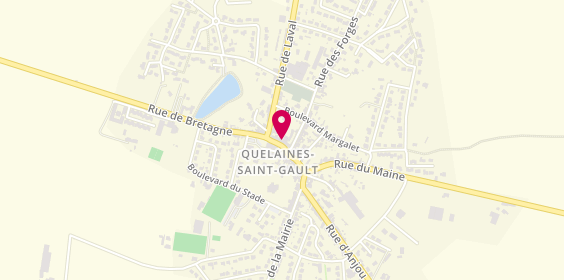 Plan de Crédit Mutuel, 16 place de l'Église, 53360 Quelaines-Saint-Gault