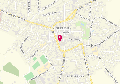 Plan de Crédit Mutuel de Bretagne BAIS-LA GUERCHE, 19 Rue Grand Mail, 35130 La Guerche-de-Bretagne
