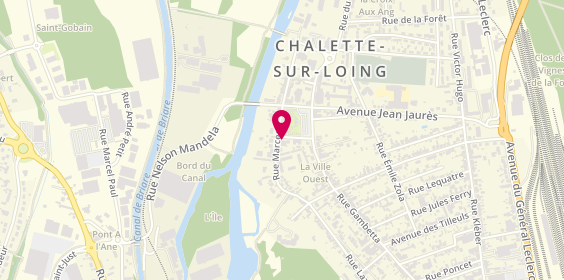 Plan de Chalette Sur Loing, 8 Rue Edouard Branly, 45120 Châlette-sur-Loing