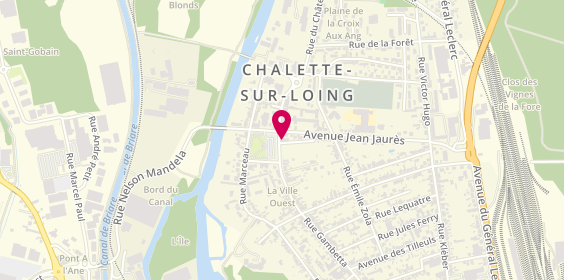 Plan de Caisse d'Epargne Chalette sur Loing, 13 Rue Gambetta, 45120 Châlette-sur-Loing