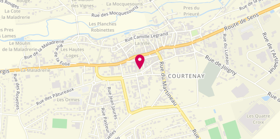 Plan de Courtenay, place Honoré Combe, 45320 Courtenay