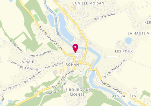 Plan de Crédit Mutuel de Bretagne ROHAN-REGUINY, 12 place de la Mairie, 56580 Rohan