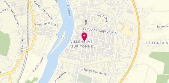 Plan de Caisse Locale de Credit Agricole Mutuel des Trois Vallees, Place Briard, 89500 Villeneuve-sur-Yonne