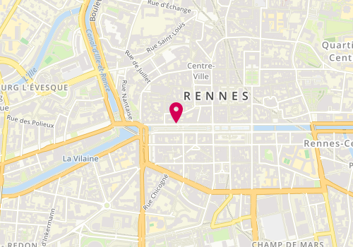Plan de Rennes Quais Bnpp Bdb, 18 Quai Duguay Trouin, 35000 Rennes