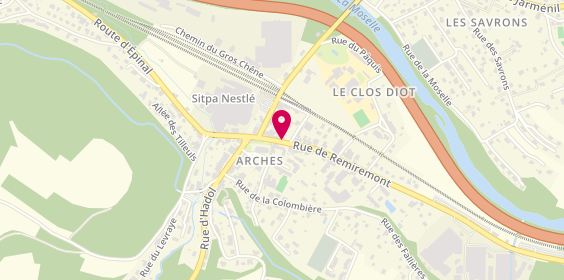 Plan de Crédit Agricole Alsace Vosges, 7 Route de Remiremont, 88380 Arches