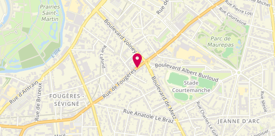 Plan de LCL Banque et assurance, 116 Rue de Fougères, 35700 Rennes