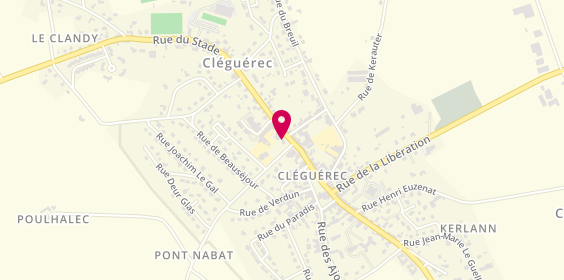 Plan de Caisse d'Epargne Cleguerec, 10 Rue du Stade, 56480 Cléguérec