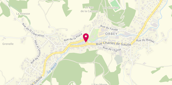 Plan de Crédit Agricole Alsace Vosges, 56 Rue Charles de Gaulle, 68370 Orbey