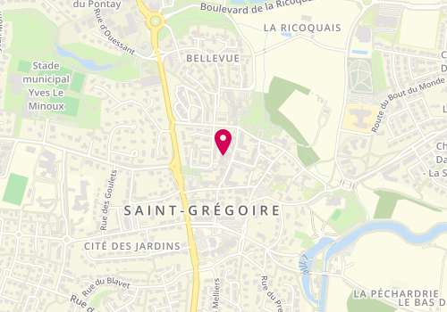 Plan de Saint-Gregoire Bnpp Bdb, 17 Rue Alphonse Milon, 35760 Saint-Grégoire