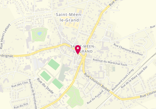 Plan de Crédit Mutuel de Bretagne SAINT MEEN LE GRAND, 14 Place des Combattants, 35290 Saint-Méen-le-Grand