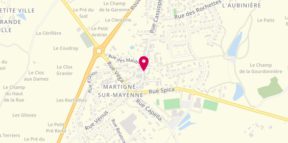 Plan de Crédit Agricole Martigné - Banque Assurance, 14 place de l'Église, 53470 Martigné-sur-Mayenne