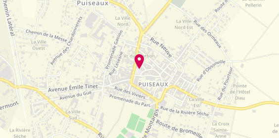 Plan de BNP Paribas - Puiseaux, place du Martroi, 45390 Puiseaux