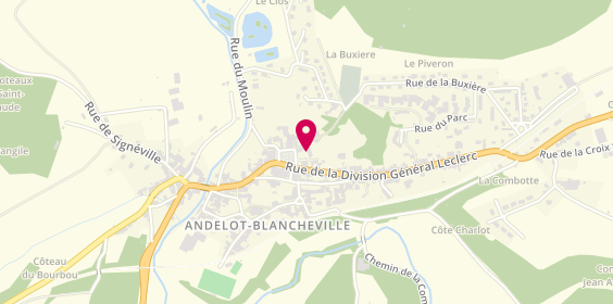 Plan de Andelot, 34 place Cantarel, 52700 Andelot-Blancheville