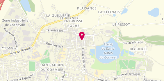 Plan de Agence Saint Aubin du Cormier, 21 place Alexandre Veillard, 35140 Saint-Aubin-du-Cormier