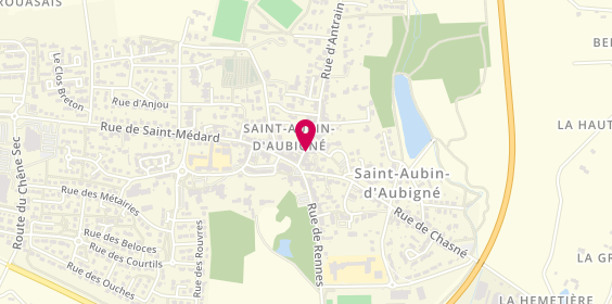 Plan de Agence Groupama St Aubin d'Aubigne, 14 Rue d'Antrain, 35250 Saint-Aubin-d'Aubigné