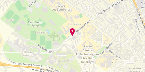 Plan de Bnp Paribas Gab Hors Site, 10 Rue Marie Curie, 10430 Rosières-près-Troyes