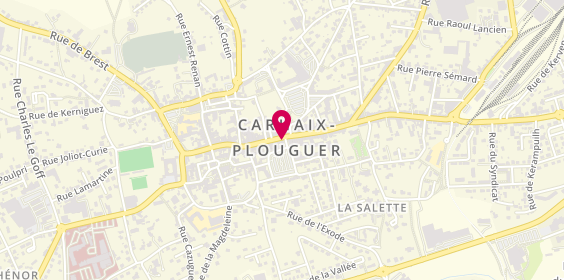 Plan de Carhaix Bnpp Bdb, 2 Rue Aristide Briand, 29270 Carhaix-Plouguer