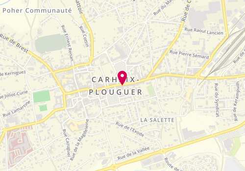Plan de Crédit Mutuel de Bretagne CARHAIX, 12 Rue des Martyrs, 29270 Carhaix-Plouguer