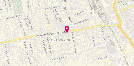 Plan de BNP Paribas - Sainte Savine, 41 avenue du Général Gallieni, 10300 Sainte-Savine