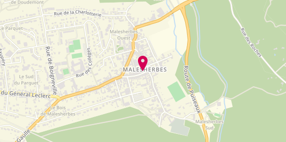 Plan de Agence Malesherbes, 6 place de l'Hôtel de Ville, 45330 Le Malesherbois