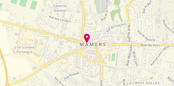 Plan de Caisse de Crédit Mutuel Mamers, 55 Place Carnot, 72600 Mamers