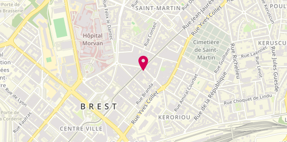 Plan de BNP Paribas - Brest Jean Jaures, 1 Rue Victor Hugo, 29200 Brest
