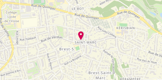 Plan de Crédit Mutuel de Bretagne BREST ST MARC-GUELMEUR, 122 Rue de Verdun, 29200 Brest