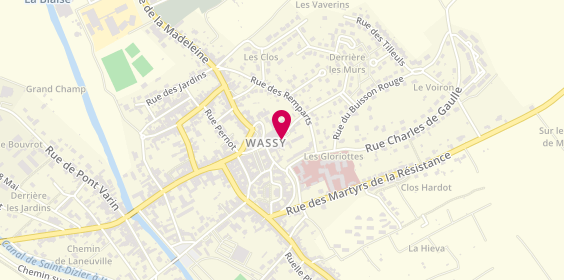 Plan de Caisse Locale de Credit Agricole Mutuel Les Rives de la Blaise, 8 Rue Paul Claudel, 52130 Wassy