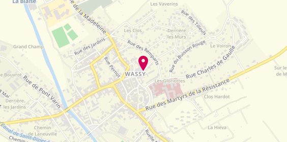 Plan de Crédit Agricole de Champagne-Bourgogne, 8 Rue Paul Claudel, 52130 Wassy