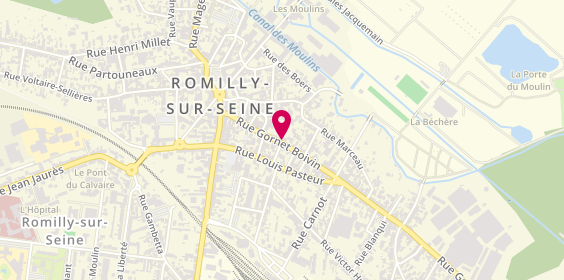 Plan de Banque Populaire Alsace Lorraine Champagne, 41 Rue Gornet Boivin, 10100 Romilly-sur-Seine