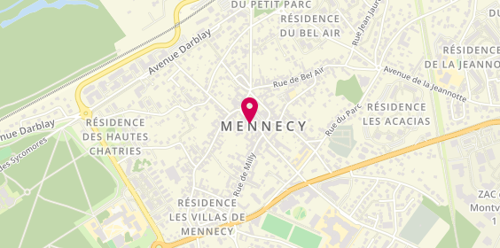Plan de BNP Paribas - Mennecy, 9 Rue de la Croix Boissée, 91540 Mennecy