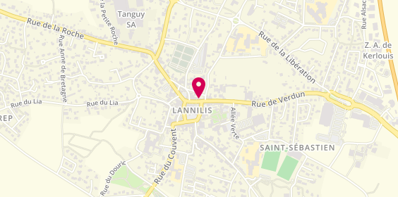 Plan de Agence Groupama Lannilis Les Abers, 12 Rue de la Mairie, 29870 Lannilis