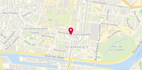 Plan de BNP Paribas - Strasbourg Esplanade, 12 Rue de Rome, 67000 Strasbourg