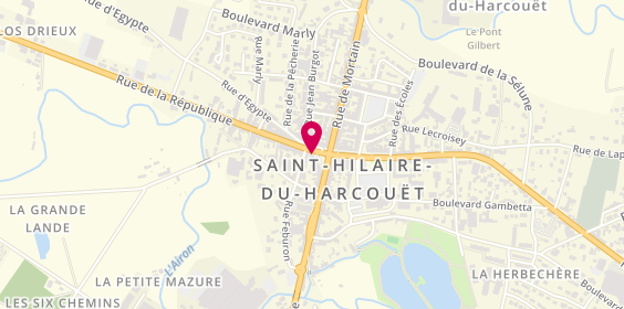 Plan de Crédit Mutuel, 36 place Nationale, 50600 Saint-Hilaire-du-Harcouët