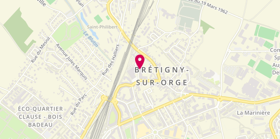 Plan de BNP Paribas - Bretigny Sur Orge, 10 Rue Lucien Bouget, 91220 Brétigny-sur-Orge