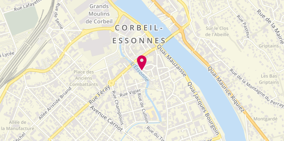 Plan de Banque BCP Corbeil-Essonnes, 19 Rue du Cloître Saint-Spire, 91100 Corbeil-Essonnes