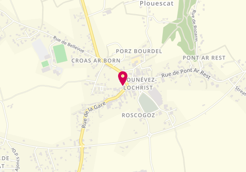 Plan de Crédit Mutuel de Bretagne PLOUNEVEZ LOCHRIST, 21 place de la Mairie, 29430 Plounévez-Lochrist