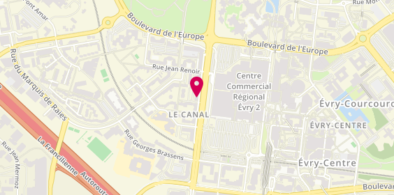 Plan de BNP Paribas - Evry Courcouronnes, 64 allée des Champs Elysées, 91080 Courcouronnes