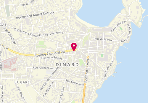 Plan de Dinard Bnp Paribas Banque de Bretagne, 1 avenue Edouard Vii, 35800 Dinard
