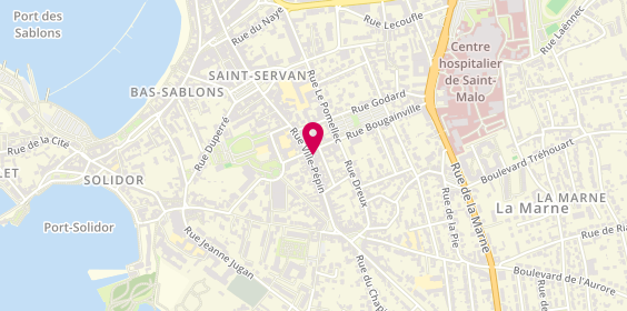 Plan de Agence St Malo St Servan, 33 Rue Ville Pépin, 35400 Saint-Malo