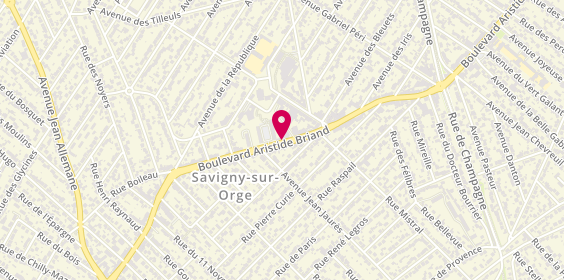 Plan de Banque Populaire Rives de Paris, 113-117 Boulevard Aristide Briand, 91600 Savigny-sur-Orge