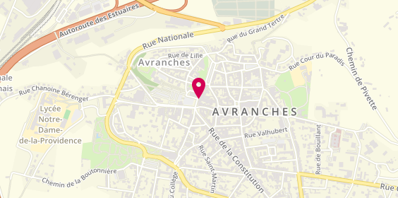 Plan de BNP Paribas - Avranches, 13 place Littré, 50300 Avranches